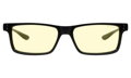 GUNNAR Kancelárske dioptrické okuliare VERTEX READER / obrúčky vo farbe ONYX / jantárové sklá / dioptrie +3,0