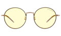 GUNNAR Herné okuliare ELLIPSE / obrúčky vo farbe BLACK/GOLD / jantárové sklá