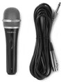 NEDIS kabelový mikrofon/ Kardioid/ odnímatelný kabel 5m/ 600 Ohm/ -72dB/ jack 6.35 mm/ vypínač/ pouzdro/ kov/ černo-šedý
