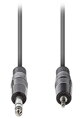 NEDIS stereo audio kabel/ 6,35 mm zástrčka - 3,5 mm zástrčka/ šedý/ 1,5m