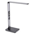 IMMAX LED stolní lampička Heron 2/ Qi nabíjení/ 25W/ 504lm/ DC 12V/2,5A/ stmívatelná/ sklápěcí rameno/ stříbrná