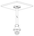 DAHUA PFA109 Adaptér pro uchycení dome kamer, hliník, bílá barva