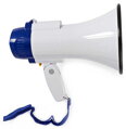 POŠKOZENÝ OBAL - NEDIS megafon/ rozsah 250m/ hlasitost 115dB/ vestavěný mikrofon/ vestavěná siréna/ funkce nahrávání/ bílo-mod...