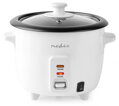 NEDIS rýžovar/ spotřeba 300 W/ objem 0,6 L/ nepřilnavý povrchy/ vyjímatelná miska/ automatické vypnutí/ bílý