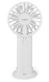 NEDIS ručný ventilátor/ priemer 6 cm/ výkon 0,9 W/ 2 rýchlosti/ plast/ biely