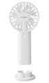 NEDIS ručný ventilátor/ priemer 6 cm/ výkon 0,9 W/ 2 rýchlosti/ plast/ biely