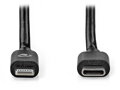 NEDIS Lightning kabel/ USB 2.0/ Apple Lightning 8pinový/ USB-C zástrčka/ kulatý/ černý/ 2m