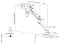 Neomounts Select  NM-D775SILVERPLUS / Curved Screen Desk mount (10-49