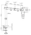 Neomounts  FPMA-D550BLACK / Flat Screen Desk Mount (clamp/grommet) / Black