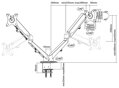 Neomounts  DS70-700BL2 / Gas Spring Desk Mount (clamp) / Black