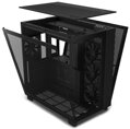 NZXT skříň H9 Flow dvoukomorová ATX / 4x120mm fan / až 10xfan / perforovaný top / proskl. bočnice, front / černá
