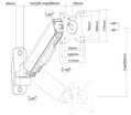 Neomounts  WL70-440BL11 / wall mounted gas spring monitor arm (2 pivots VESA 100x100) / Black