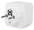 NEDIS Wi-Fi smart zásuvka/ merač výkonu/ 16A/ typ F/ Android/ iOS/ Nedis® SmartLife/ biela