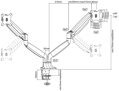 Neomounts Select  NM-D750DWHITE / Flat Screen Desk mount (10-32