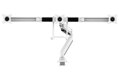 Neomounts Select NM-D775DX3WHITE / Držiak na stôl pre 3 monitory (17-27")