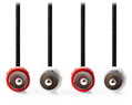 NEDIS stereo audio kabel RCA/ 2× zástrčka RCA - 2× zástrčka RCA/ černý/ 1m