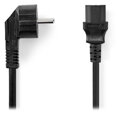NEDIS napájecí kabel 230V/ přípojný 10A/ konektor IEC-320-C13/ úhlová zástrčka Schuko/ černý/ 3m