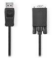 NEDIS kabel DisplayPort - VGA/ zástrčka DisplayPort - zástrčka VGA/ černý/ 2m