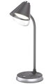 IMMAX LED stolní lampička FINCH/ Qi nabíjení/ 9W/ 12V/2A/ stmívatelná/ šedá + stříbrné prvky