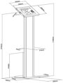 Neomounts  FL15-750WH1 / floor stand with cabinet, lockable tablet casing for Apple iPad, PRO, Air & Samsung Galaxy Tab