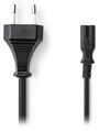 NEDIS napájecí kabel 230V pro adaptéry/ přípojný/ Euro zástrčka/ konektor IEC-320-C7/ dvoulinka/ černý/ 3m