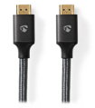 NEDIS PROFIGOLD High Speed HDMI kabel s Ethernetem/ konektor HDMI - konektor HDMI/ 4K/ bavlna/ šedý/ BOX/ 1m