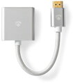 NEDIS PROFIGOLD adaptér HDMI/VGA/ konektor HDMI - VGA zásuvka/ hliník/ stříbrný/ BOX/ 20cm