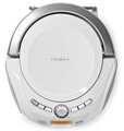 NEDIS CD přehrávač Boombox/ výkon 9 W/ napájení z baterie/ síťové napájení/ stereo/ BT/ FM/ USB/ bílý