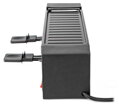 NEDIS gurmánský raclette gril/ obdélníkový/ grilovací deska 23 x 10 cm/ pro 2 osoby/ špachtle/ nepřilnavý povrch/ černý