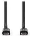 NEDIS kabel USB 4.0 Gen 3x2/ zástrčka USB-C - zástrčka USB-C/ 8K/ černý/ 1m