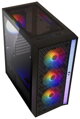 BitFenix skříň Light / ATX / 4x120mm ARGB fan / 2xUSB 3.0 / USB 2.0 / tvrzené sklo / černá