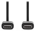 NEDIS kabel USB 2.0/ zástrčka USB-C - zástrčka USB-C/ černý/ 1m