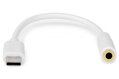 NEDIS USB 2.0 adaptér/ USB-C zástrčka - 3,5 mm zásuvka/ kulatý/ bílý/ 10 cm