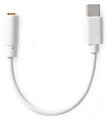 NEDIS USB 2.0 adaptér/ USB-C zástrčka - 3,5 mm zásuvka/ kulatý/ bílý/ 10 cm