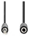 NEDIS stereofonní audio kabel/ 3,5mm jack zástrčka - 3,5mm jack zásuvka/ černý/ 2m