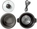 NEDIS rýžovar/ spotřeba 500 W/ objem 1,5 L/ nepřilnavý povrchy/ vyjímatelná miska/ automatické vypnutí/ stříbrný