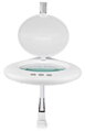 NEDIS zvětšovací stolní LED lampa/ čočka 3 dioptrie/ spotřeba 10 W/ teplota 6500 K/ světelný tok 660 lm/ bílá