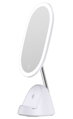 POŠKOZENÝ OBAL - IMMAX LED kosmetické zrcátko FACE 3v1/ stojánek s Qi nabíjením/ 18W/ 70lm/ DC 12V/1,5A/ bílé