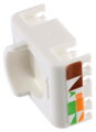 XtendLan Keystone jack RJ45 Cat6, STP, stříbrný, 180st, zaklapnutí zezadu
