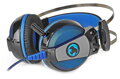 NEDIS herní headset GHST500BK/ drátová sluchátka + mikrofon/ zvuk 7.1/ LED/ USB/ kabel 2,1 m/ černo-modrý
