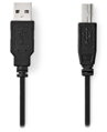 NEDIS kabel USB 2.0/ zástrčka USB-A - zástrčka USB-B/ k tiskárně apod./ černý/ bulk/ 2m