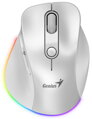 GENIUS Ergo 9000S Pro Pearl White/ duální Bluetooth + 2,4GHz/ 2400 dpi/ bezdrátová/ 6tlačítková/ tichá/ bílá