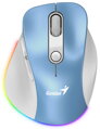 GENIUS Ergo 9000S Pro Light Blue/ duální Bluetooth + 2,4GHz/ 2400 dpi/ bezdrátová/ 6tlačítková/ tichá/ modrobílá
