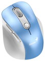 GENIUS Ergo 9000S Pro Light Blue/ duální Bluetooth + 2,4GHz/ 2400 dpi/ bezdrátová/ 6tlačítková/ tichá/ modrobílá