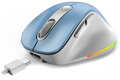 GENIUS Ergo 9000S Pro Light Blue/ duální Bluetooth + 2,4GHz/ 2400 dpi/ bezdrátová/ 6tlačítková/ tichá/ modrobílá