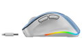 GENIUS Ergo 9000S Pro Light Blue/ duální Bluetooth + 2,4GHz/ 2400 dpi/ bezdrátová/ 6tlačítková/ tichá/ modrobílá