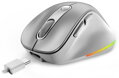 GENIUS Ergo 9000S Pro Silver/ duální Bluetooth + 2,4GHz/ 2400 dpi/ bezdrátová/ 6tlačítková/ tichá/ stříbrná