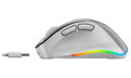 GENIUS Ergo 9000S Pro Silver/ duální Bluetooth + 2,4GHz/ 2400 dpi/ bezdrátová/ 6tlačítková/ tichá/ stříbrná