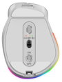 GENIUS Ergo 9000S Pro Silver/ duální Bluetooth + 2,4GHz/ 2400 dpi/ bezdrátová/ 6tlačítková/ tichá/ stříbrná