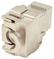 XtendLan Keystone jack RJ45 Cat5e, STP, stříbrný, zaklapávací zezadu